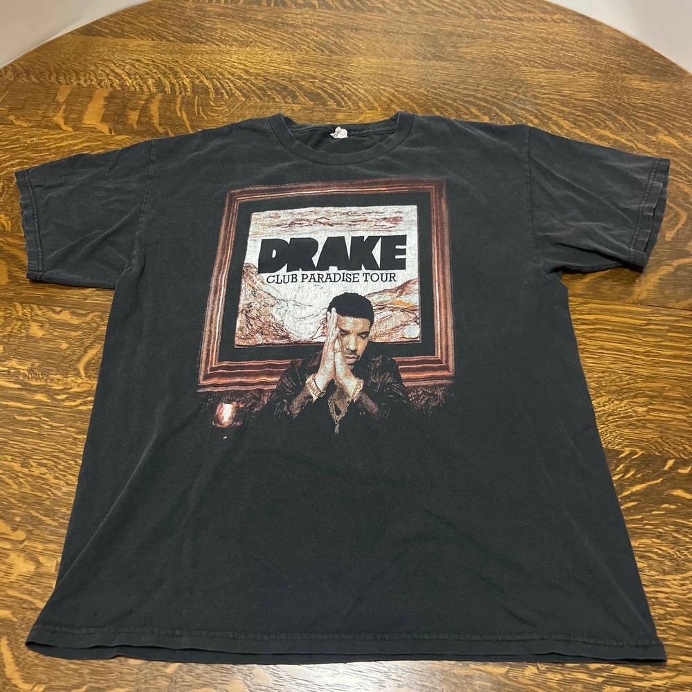 Alstyle Drake T-Shirt Mens Large Black Club Paradise Tour 2012 Kendrick Lamar